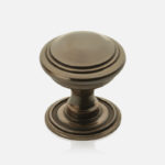 Polished Solid Bronze - Antiqued door knob