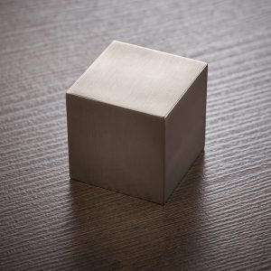Silver Cube Cabinet Knob