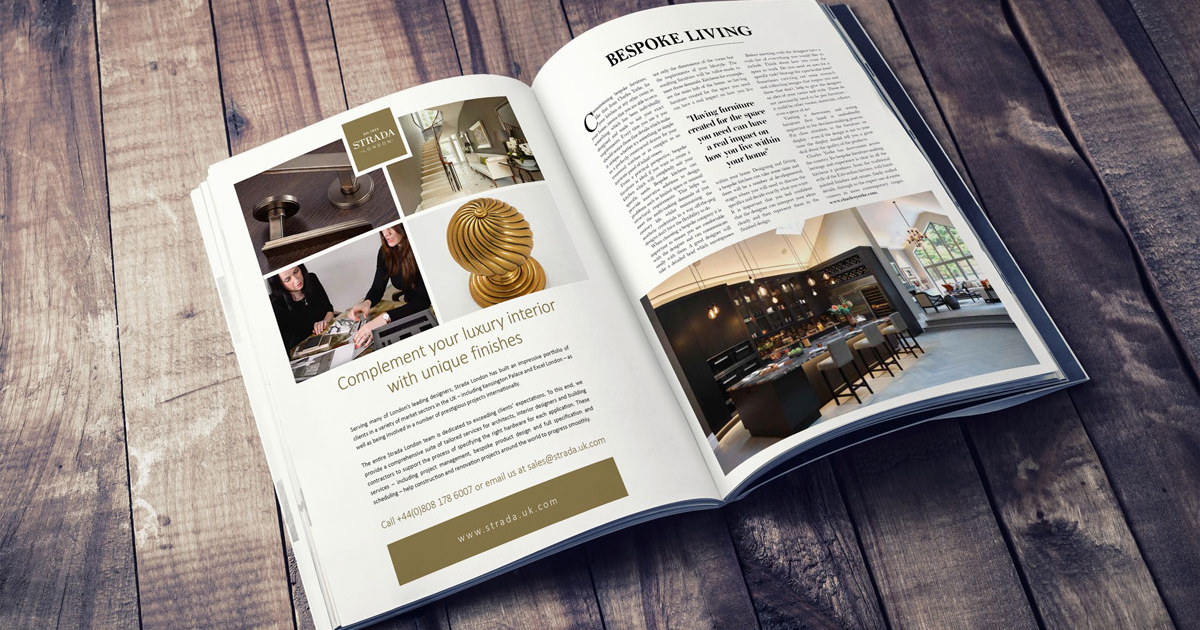 Bespoke living page in catalogue