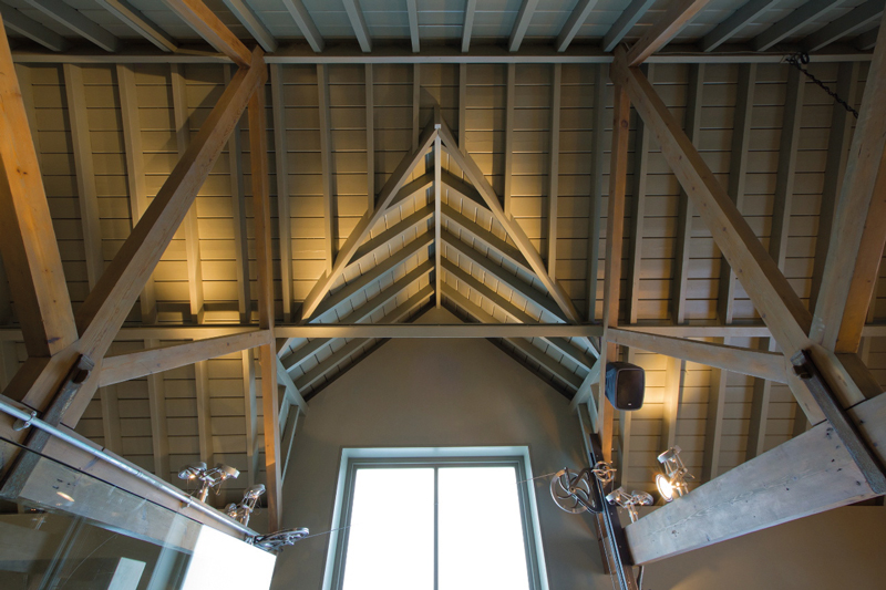 Ceiling With Wooden Beams in Property Fitted With Architectural Ironmongery