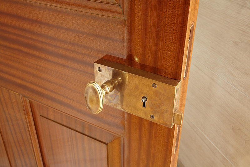 Close-Up Of Door Handle And Lock