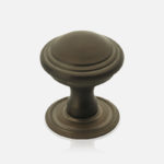 Satin Solid Bronze - Antiqued door knob