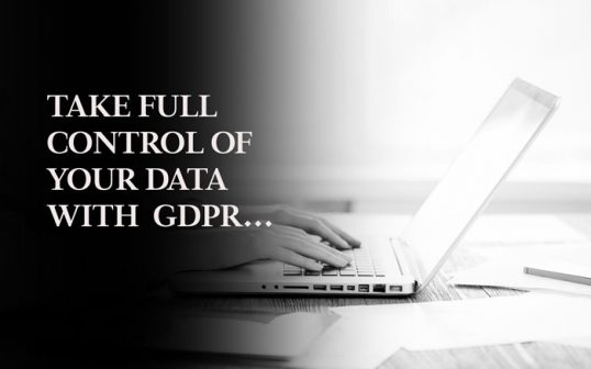 GDPR Take Control Of Your Data Web Banner